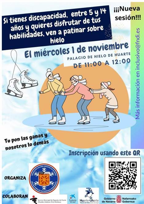 Patinaje sobre hielo inclusivo (Palacio de Hielo de Huarte, 1 de noviembre)
